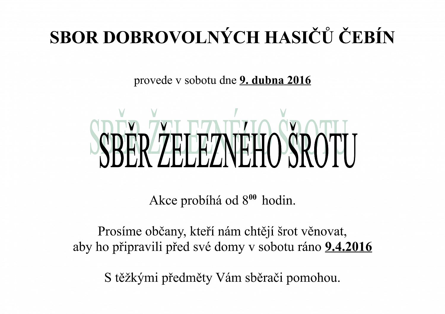 Sběr železného šrotu
