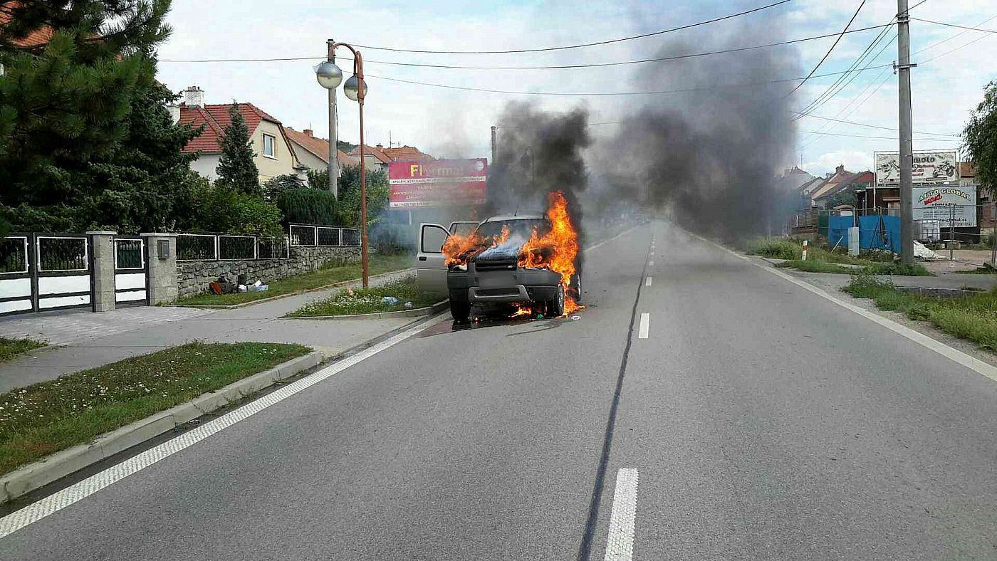 Požár osobního auta