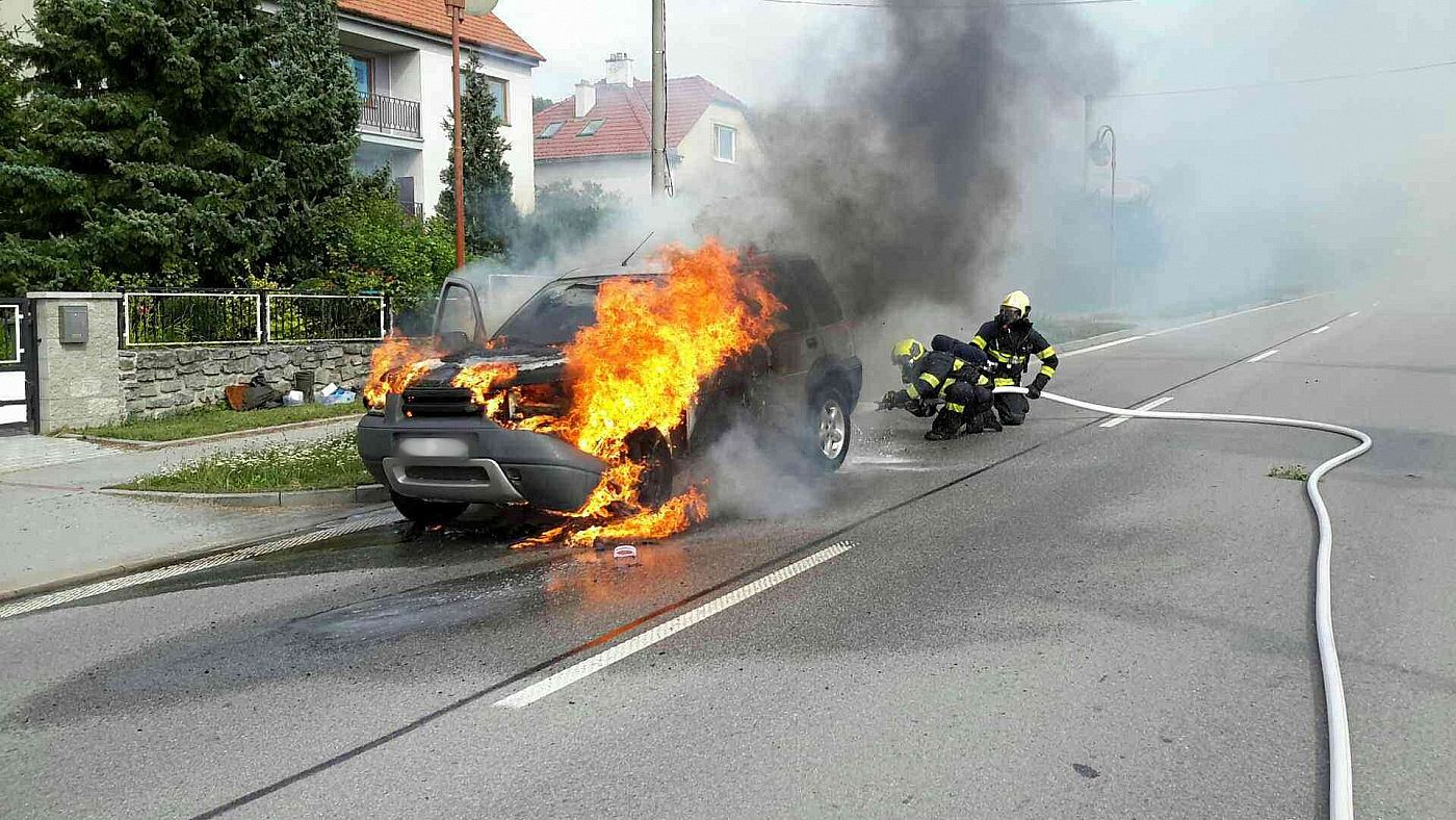 Požár osobního auta