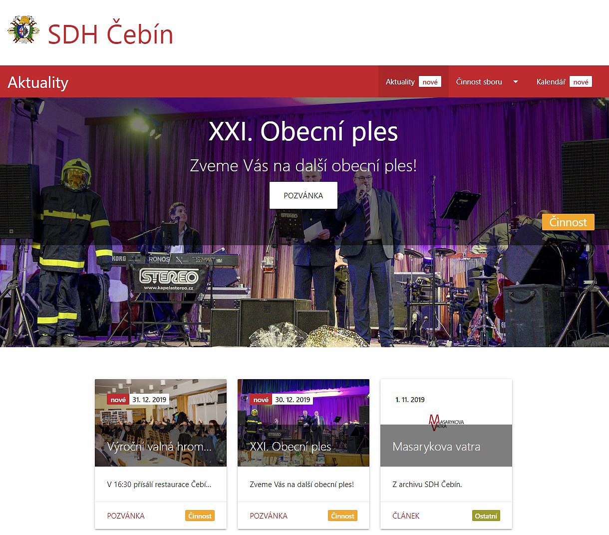 Nové webové stránky