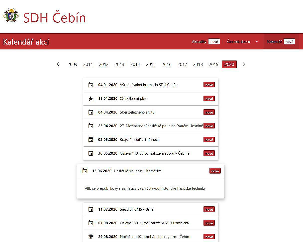 Nové webové stránky